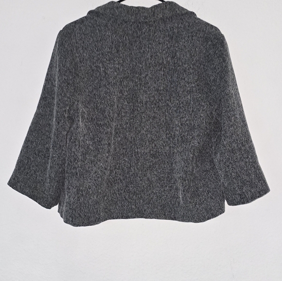 Notations women's blazer in medium color black gray 2button has spot on chest - Picture 5 of 10